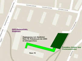 Spiellokal SK 1908 Göggingen Zufahrt